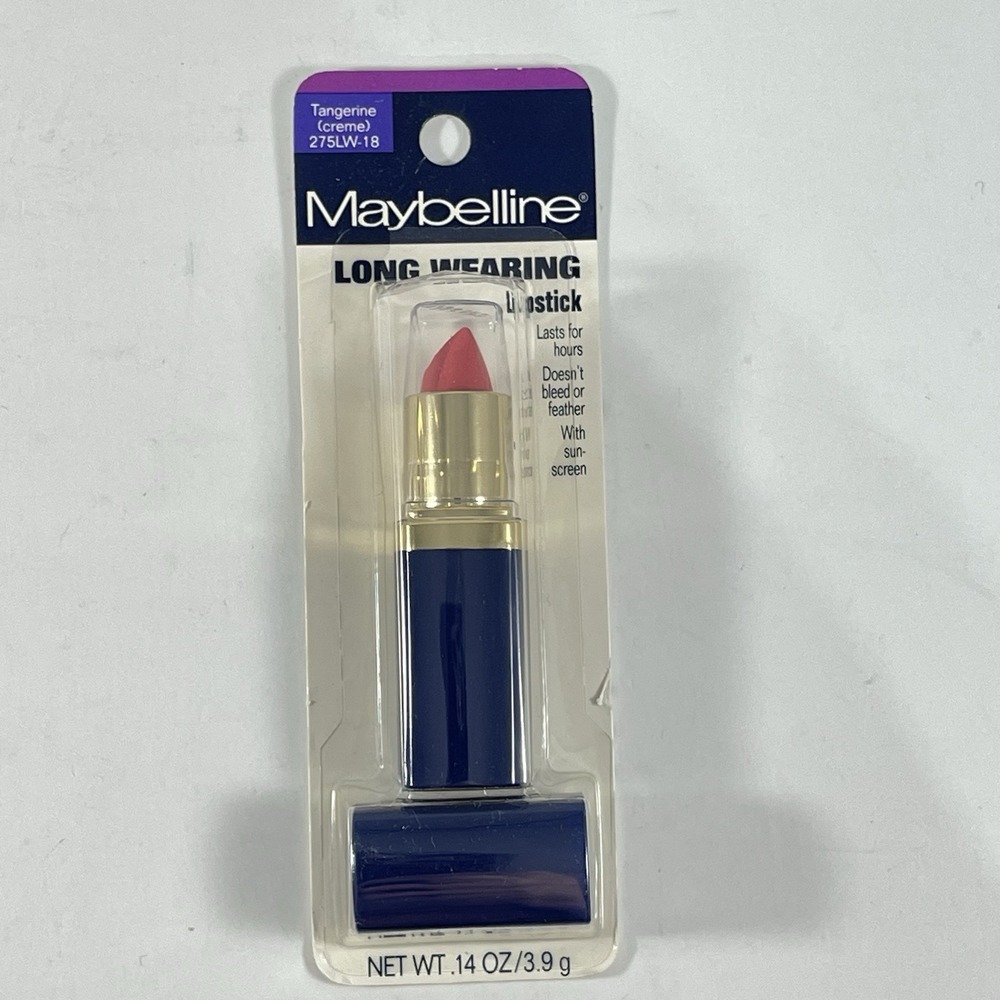 Maybelline Vintage Long Wearing Lipstick Tangerine Crème 275LW-18 New Old Stock